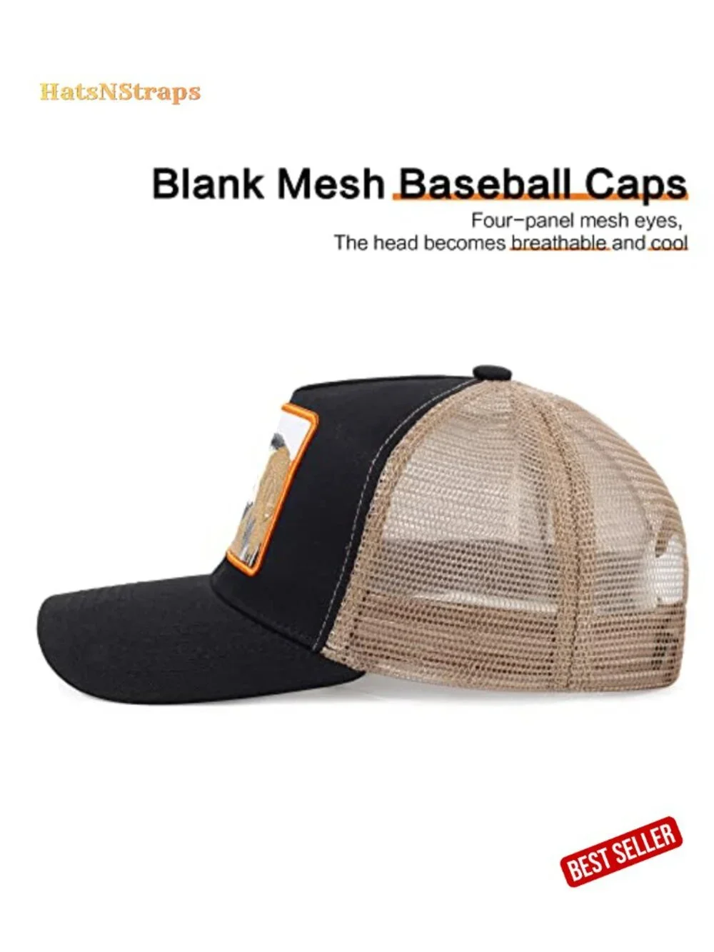Animal Embroidered Mesh Trucker Hat Adjustable Snapback Baseball Cap